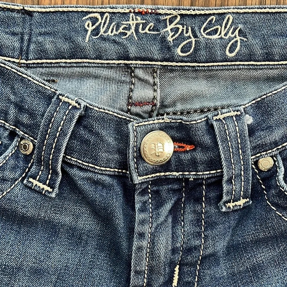 Vintage PLASTIQUE BY GLY JEANS 1363 Bootcut Flare denim size 28 - Picture 8 of 16